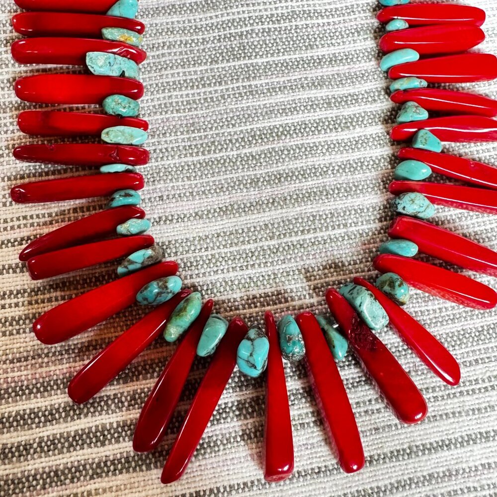 Turquoise/Coral Necklace
